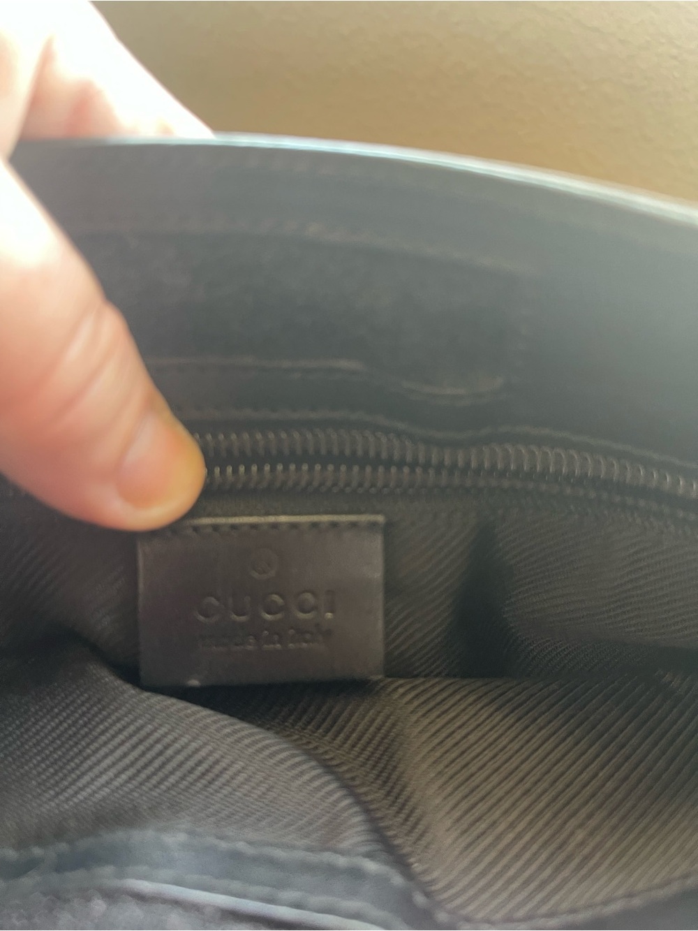 Gucci Black GG Supreme Crossbody Bag with Gold Charm - Picture 8 of 16